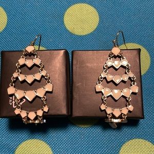 Avon summer getaway chandelier white earring set.